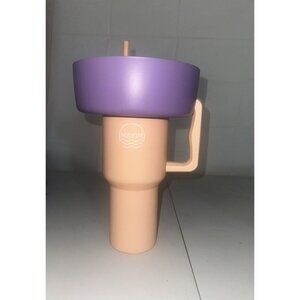 Snack Bowl Water Bottle Tumbler Purple 1pc Accessories Fit Stanley Cup 40oz